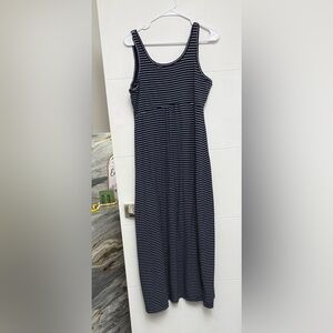 Columbia PFG Omni wick Women’s Navy & White Striped Sleeveless Maxi Dress